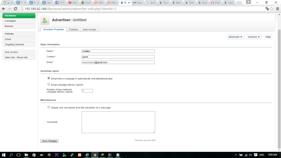 screenshot of Revive Adserver